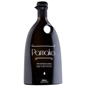 Pamako Organic Blend βιολογικό ελαιόλαδο μπουκάλι μπροστινή όψη