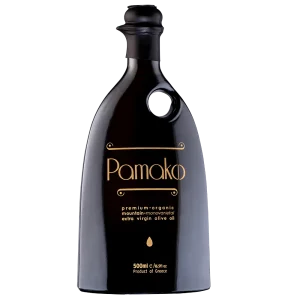 Pamako Organic Monovarietal organic olive oil bottle front view