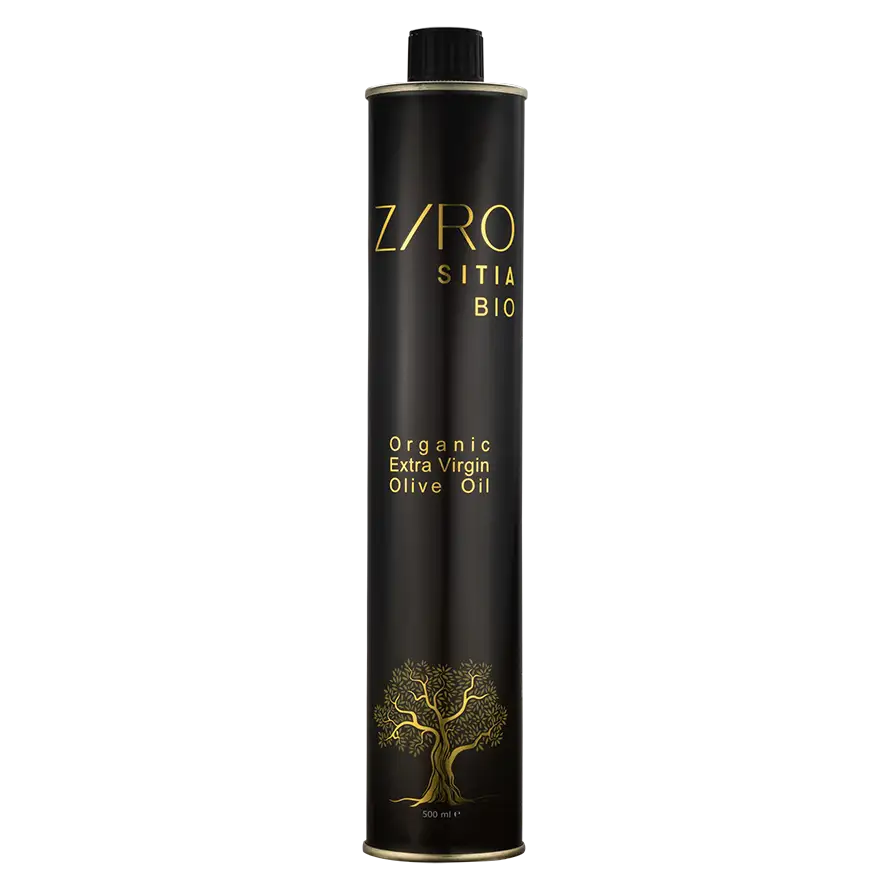 Ziro Organic olive oil bottle front view
