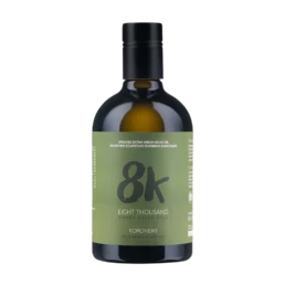 8K Premium Κορωνέϊκη βιολογικό ελαιόλαδο μπουκάλι μπροστινή όψη