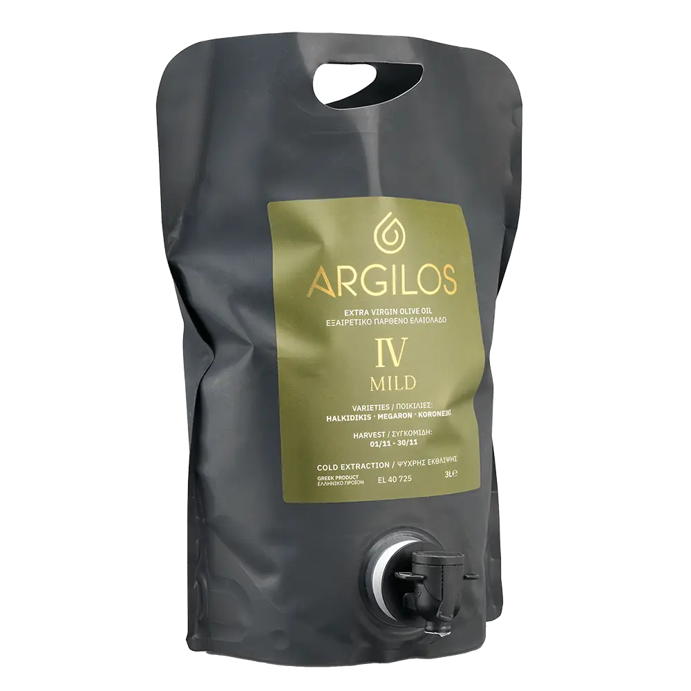 Agriston Argilos IV Mild extra virgin olive oil 3L front view