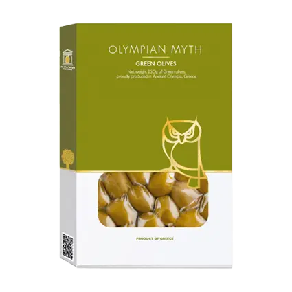 Olympian Myth Green Olives Mediterranean diet