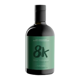 8K Koroneiki Premium extra virgin olive oil bottle front view