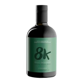 8K Koroneiki Premium εξαιρετικό παρθένο ελαιόλαδο μπουκάλι μπροστινή όψη