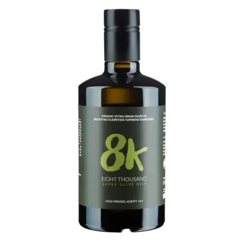 bottle front 8K Athinolia Premium Organic EVOO