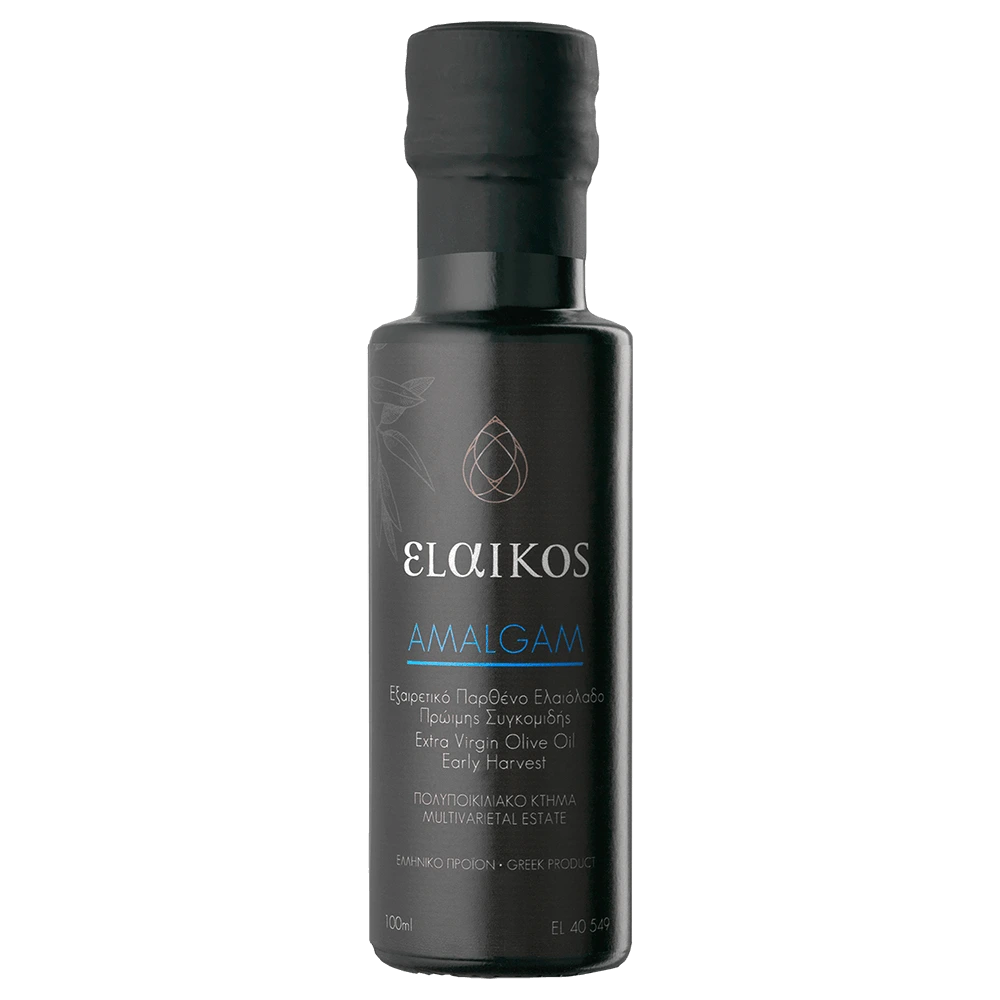 100ml bottle Elaikos Amalgam extra virgin olive oil