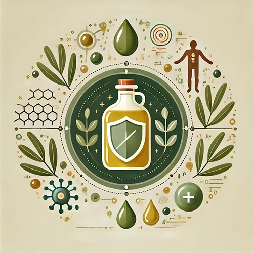 εικόνα που απεικονίζει πως τα οφέλη του Εξαιρετικού Παρθένου Ελαιολάδου για την υγεία έχει Αντιφλεγμονώδη οφέλη