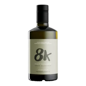 8K Athinolia Premium extra virgin olive oil bottle front view