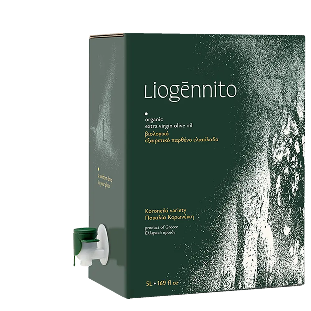 Liogennito Koroneiki Βιολογικό εξαιρετικό παρθένο ελαιόλαδο σε ασκό 5l