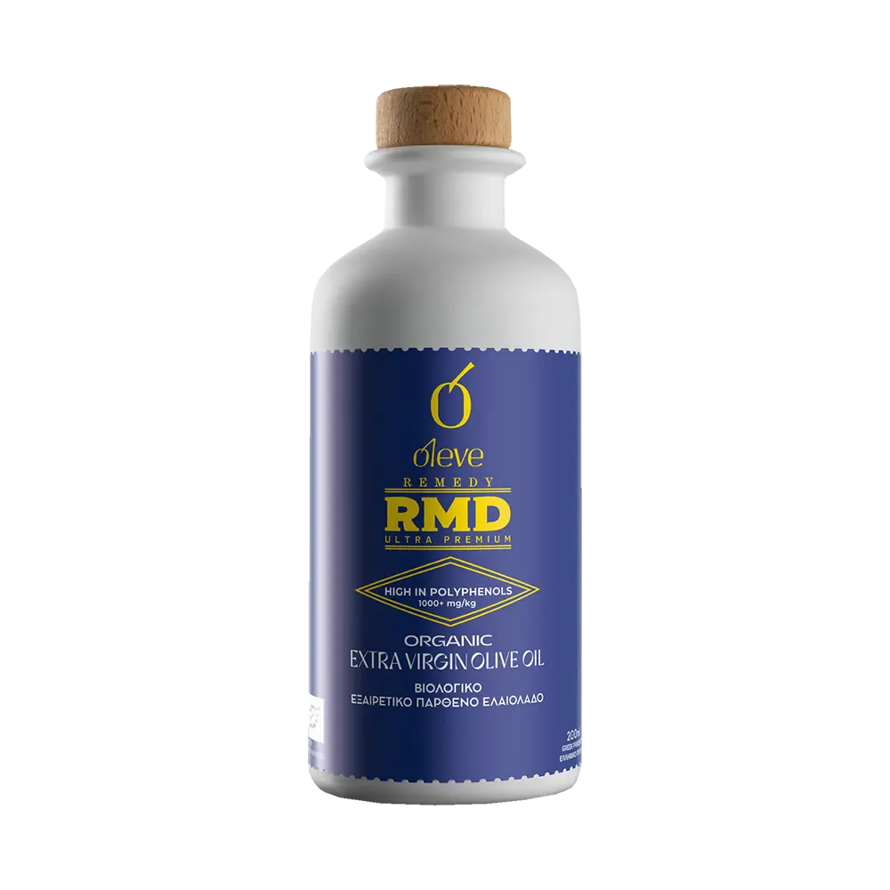 Ol Eve RMD Ultra Premium High Phenolic βιολογικό εξαιρετικό παρθένο ελαιόλαδο φιάλη 200 ml μπροστινή όψη