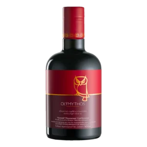 Olymythos Koroneiki extra virgin olive oil bottle 500 ml front view