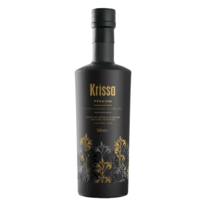 Krissa Premium extra virgin olive oil Tsounati variety bottle 500 ml front view