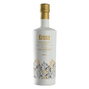 Krissa Premium Organic extra virgin olive oil Tsounati variety bottle 500 ml front view