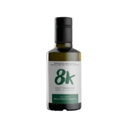 8K High Phenolic Organic extra virgin olive oil bottle 250 ml front view