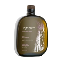 Liogennito Megaritiki Organic extra virgin olive oil bottle front view