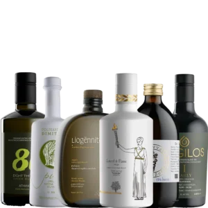 Mix and Match Kaleidoscope με έξι φιάλες από εξαιρετικά παρθένα ελαιόλαδα μπροστινή όψη