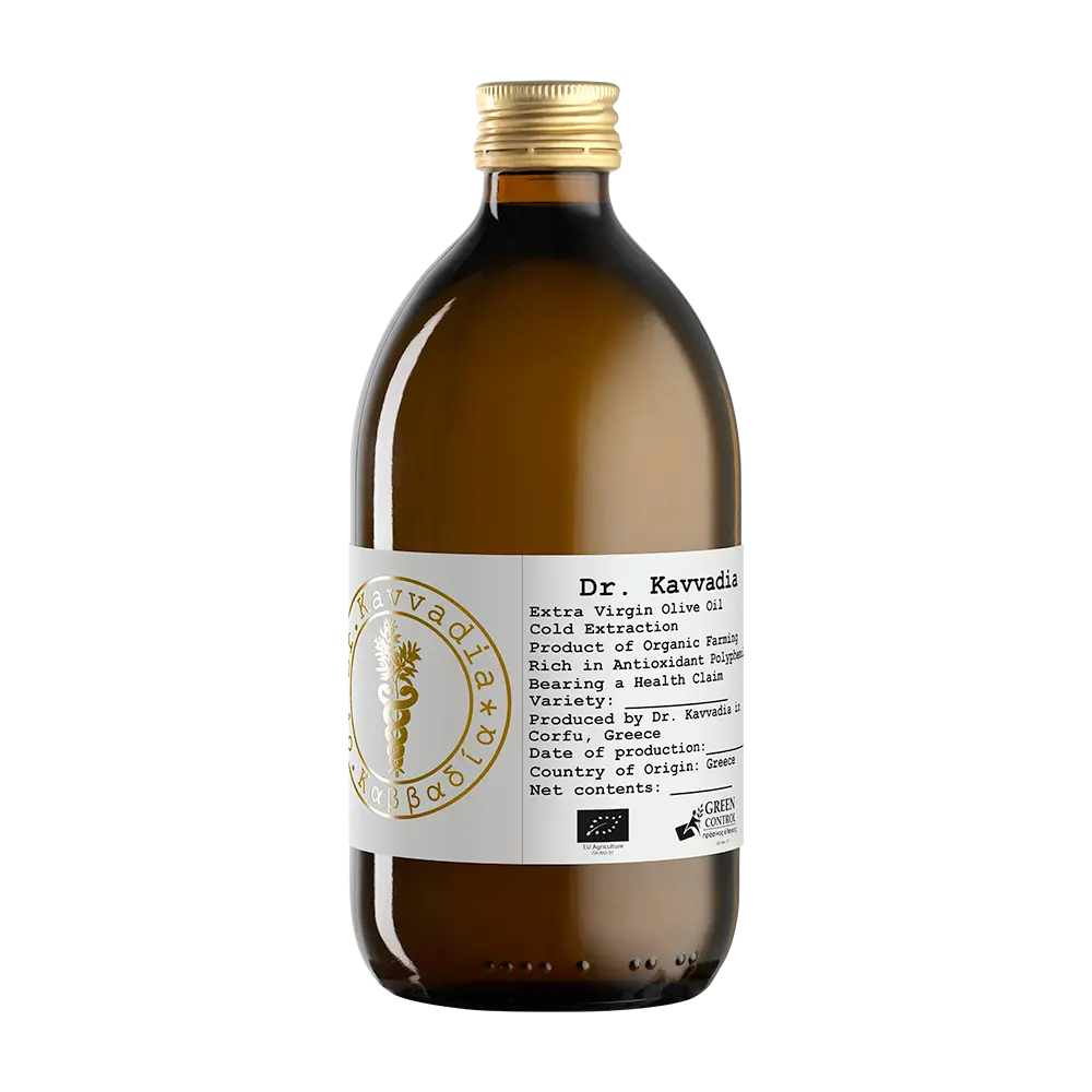 Dr Kavvadia Lianolia βιολογικό ελαιόλαδο μπουκάλι μπροστινή όψη